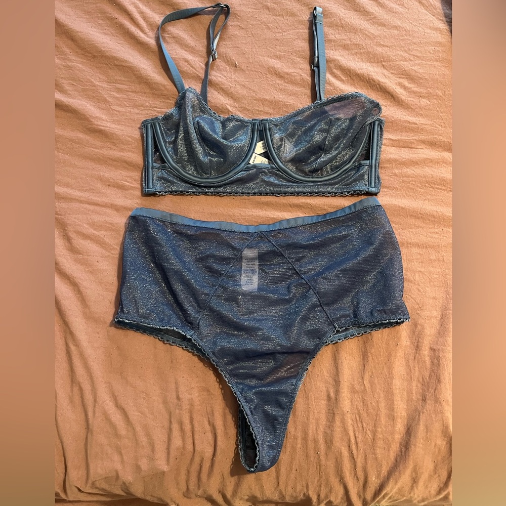 Victoria’s Secret blue glitter set